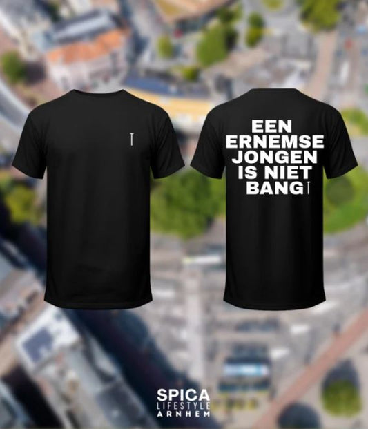 Pre-order nu: Spica hoodie met een Ernemse jongen is niet bang opdruk spijker
